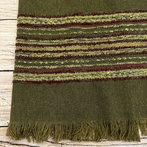 Vintage 90s Green Maxi Skirt 12 Western Southwest Heritage Preppy Equestrian - Picture 3 of 8